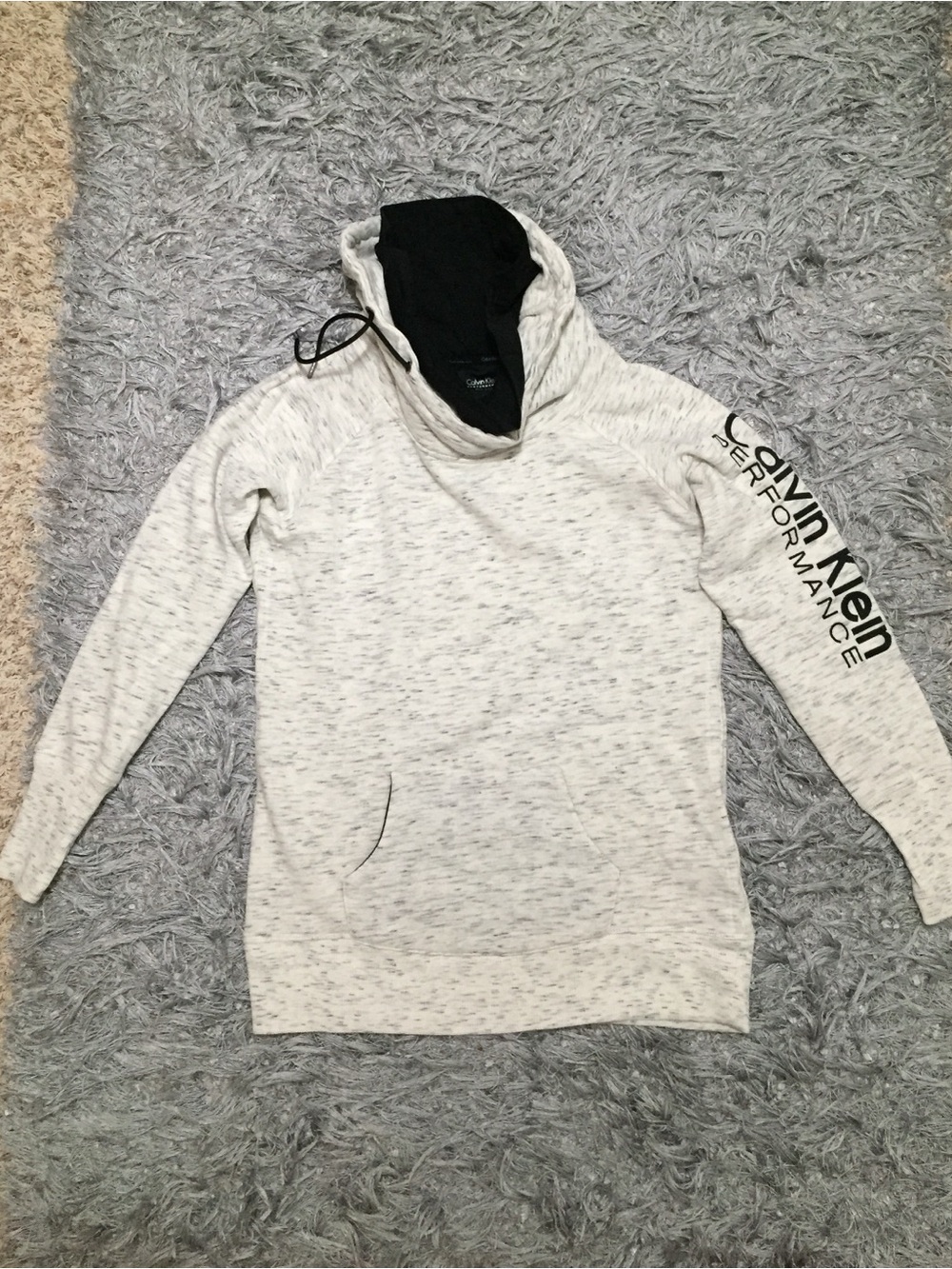 NWOT Calvin Klein Performance Heather Gray Hoodie Sweater